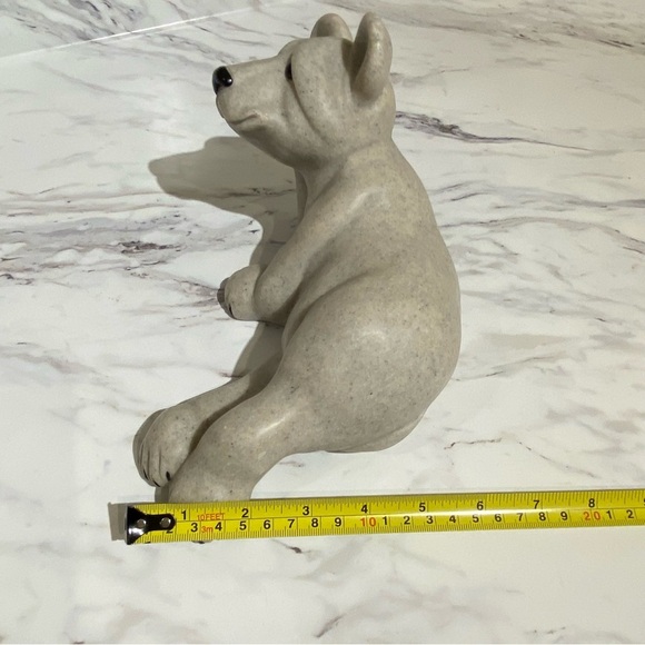 Vintage Quarry Critters Baboo Bear large figurine laying bear stone critter - Picture 11 of 12
